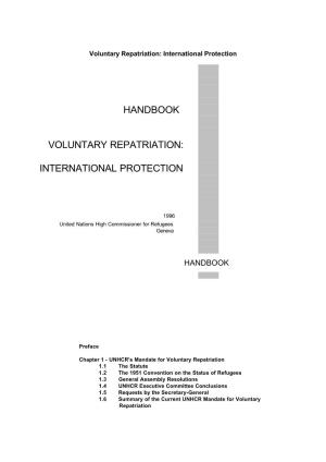 Handbook Voluntary Repatriation