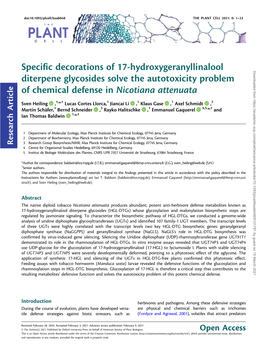 Specific Decorations of 17-Hydroxygeranyllinalool