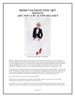 Heidi Vaughan Fine Art Presents Art Top 10 by Alton Dulaney
