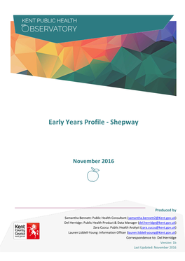 Early Years Profile - Shepway