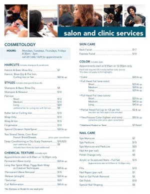 Salon and Clinic Services