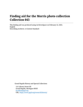 Morris Photo Collection Collection 043