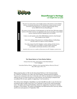 Steamranger's Heritage