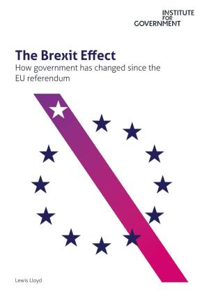 The Brexit Effect How Government Has Changed Since the EU Referendum