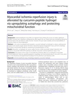 Myocardial Ischemia Reperfusion Injury Is Alleviated by Curcumin