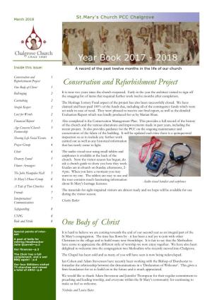 Conservation and Refurbishment Project One Body of Christ Year Book 2017