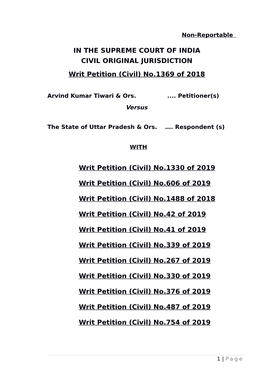 No.1369 of 2018 Writ Petition (Civil)