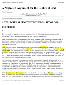 A Neglected Argument for the Reality of God - Wikisource 9/2/10 5:08 PM