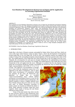 Geo-Database Development in Kansai Area of Japan and Its Application in Assessing Liquefaction Potential