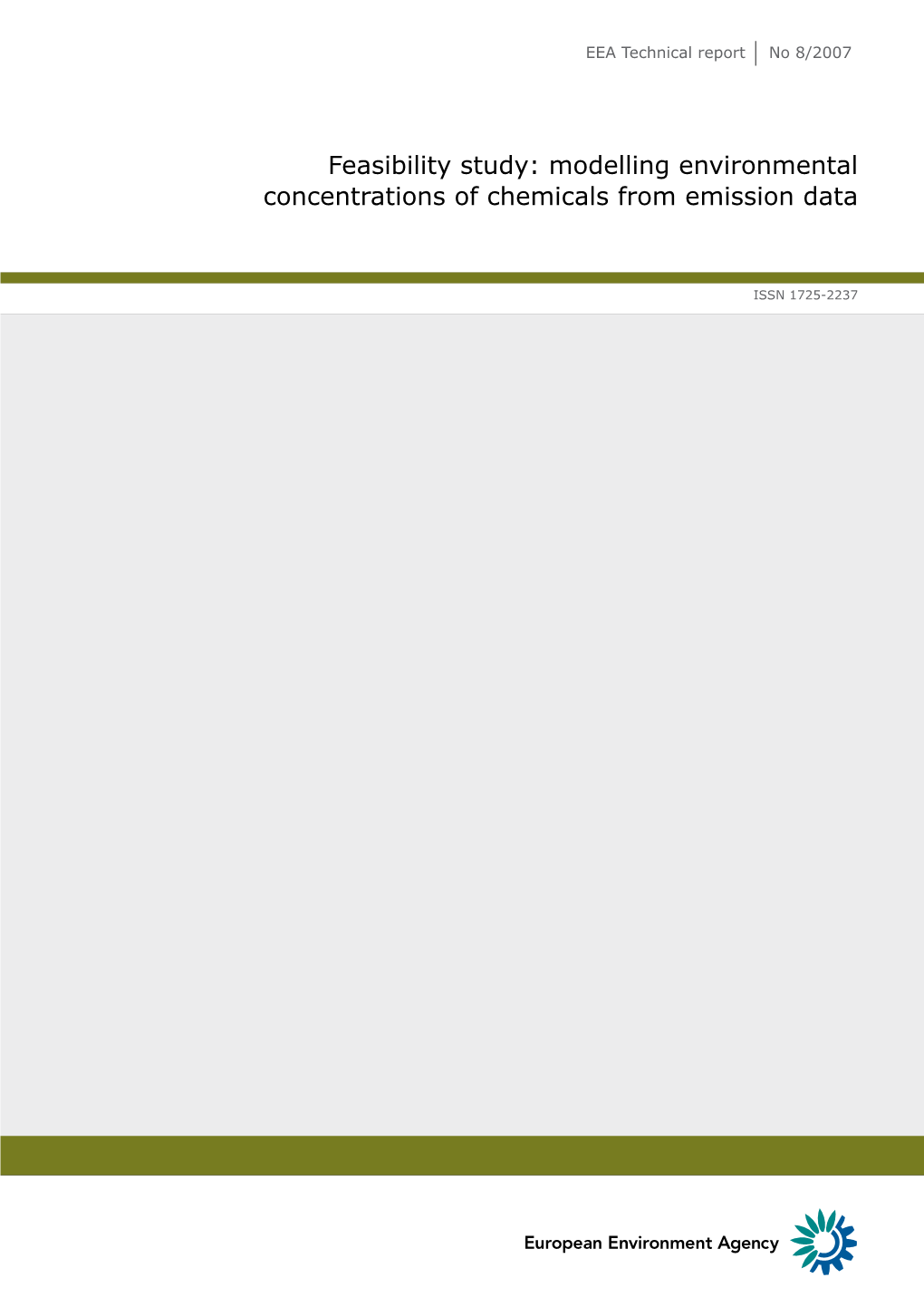 Feasibility Study: Modelling Environmental Concentrations of Chemicals from Emission Data