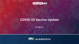 May 20 COVID-19 Vaccine Update