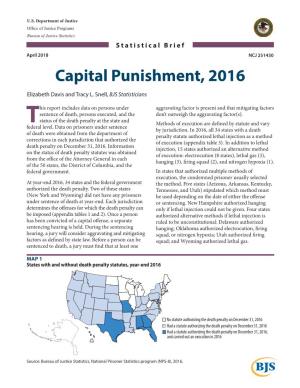 Capital Punishment, 2016