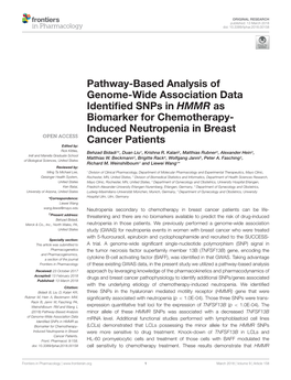 Pathway-Based Analysis of Genome-Wide Association Data