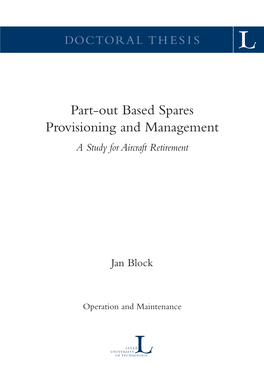 Part-Out Based Spares Provisioning and Management