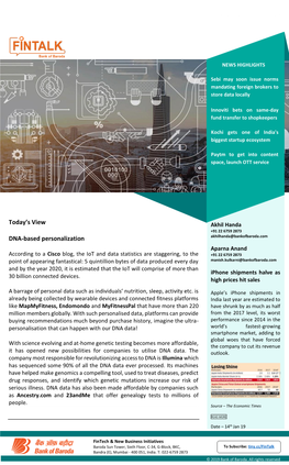 Today's View DNA-Based Personalization