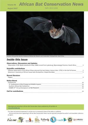 African Bat Conservation News Volume 46