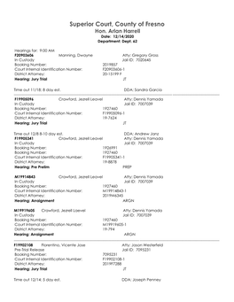 Superior Court, County of Fresno Hon
