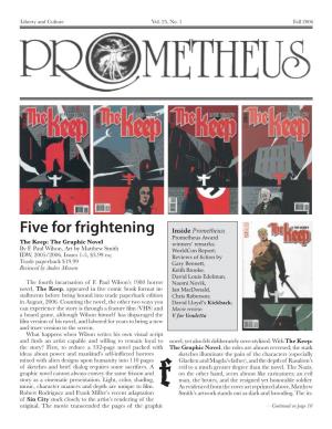 Five for Frightening Inside Prometheus: Prometheus Award the Keep: the Graphic Novel by F
