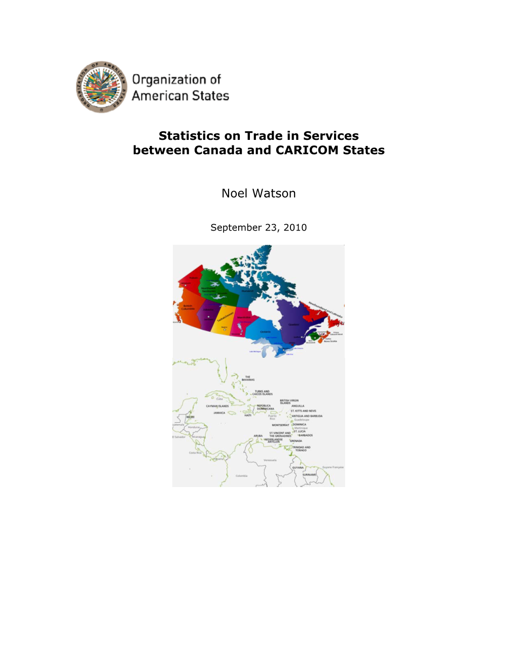 Statistics on Trade in Services Between Canada and CARICOM States