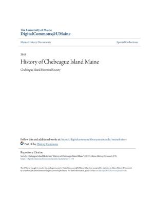 History of Chebeague Island Maine Chebeague Island Historical Society