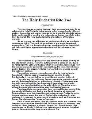 Instructional Eucharist 17Th Sunday After Pentecost
