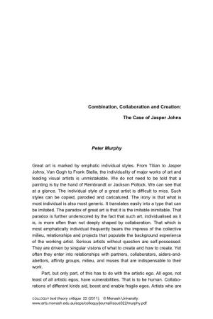 The Case of Jasper Johns Peter Murphy Great