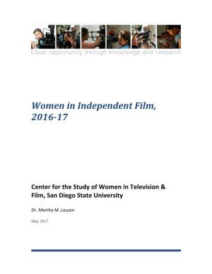 Women in Independent Film, 2016-17