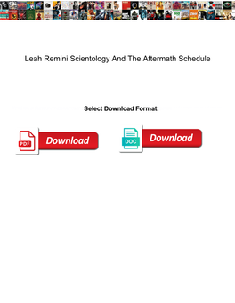 Leah Remini Scientology and the Aftermath Schedule