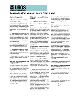 Lesson 3–What You Can Learn from a Map