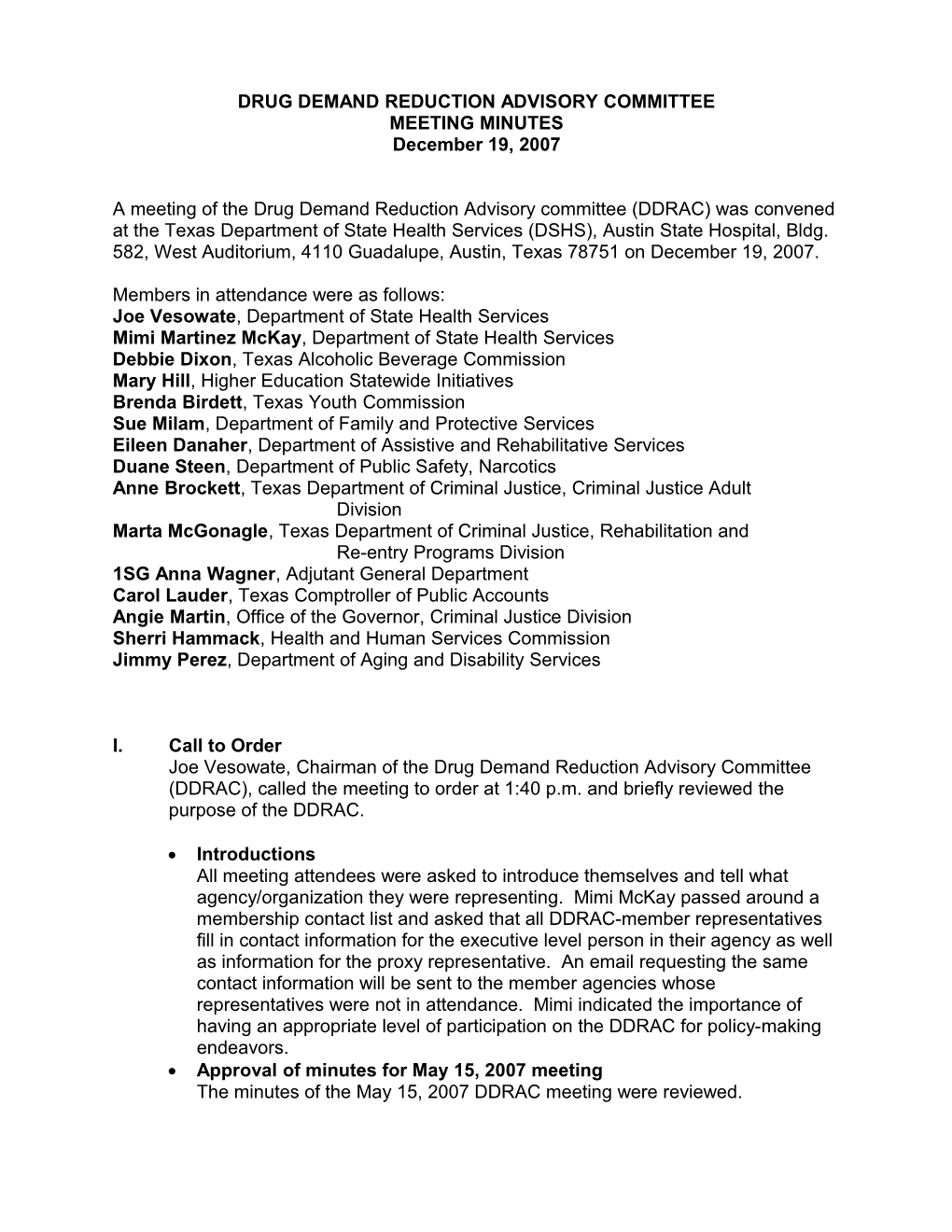 Drug Demand Reduction Advisory Committee