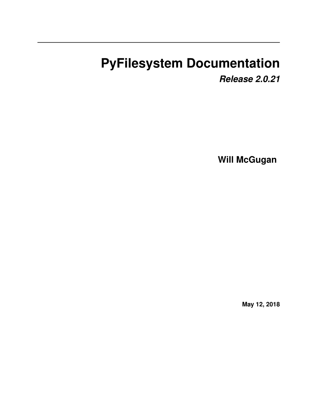 Pyfilesystem Documentation Release 2.0.21