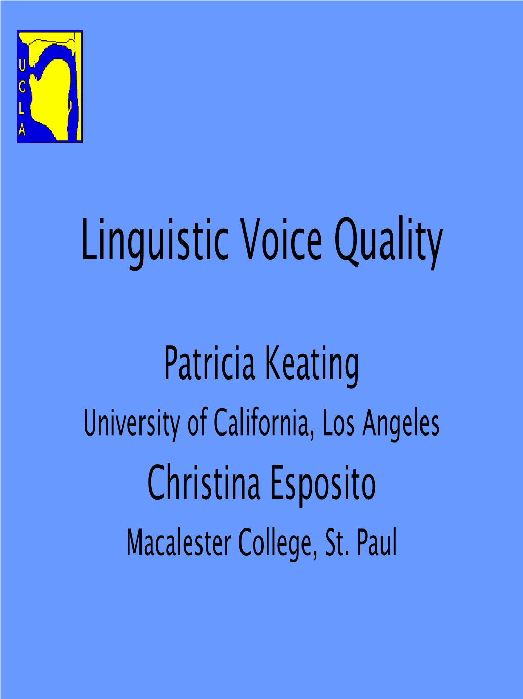 Linguistic Voice Quality