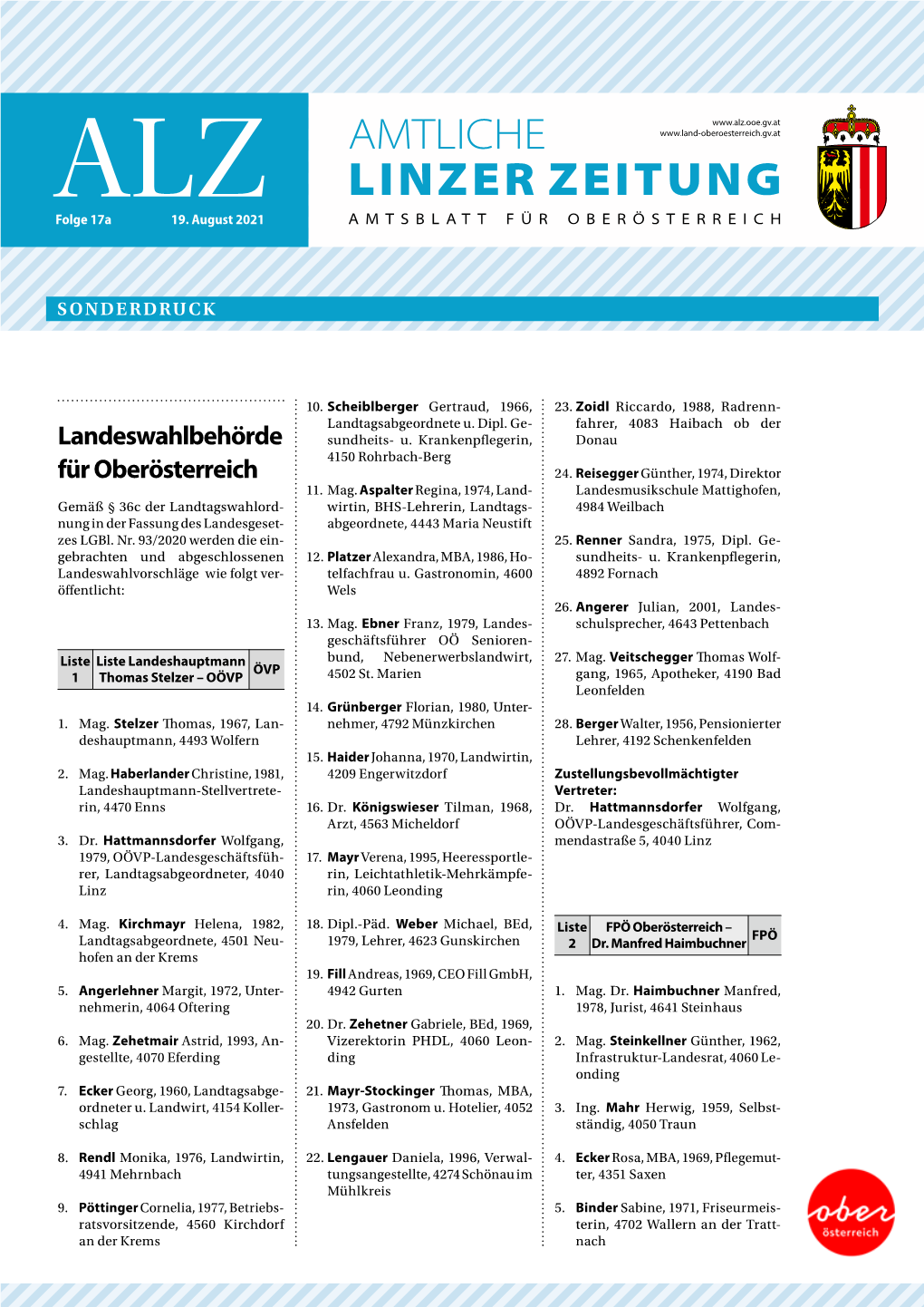 LINZER ZEITUNG Folge 17A 19