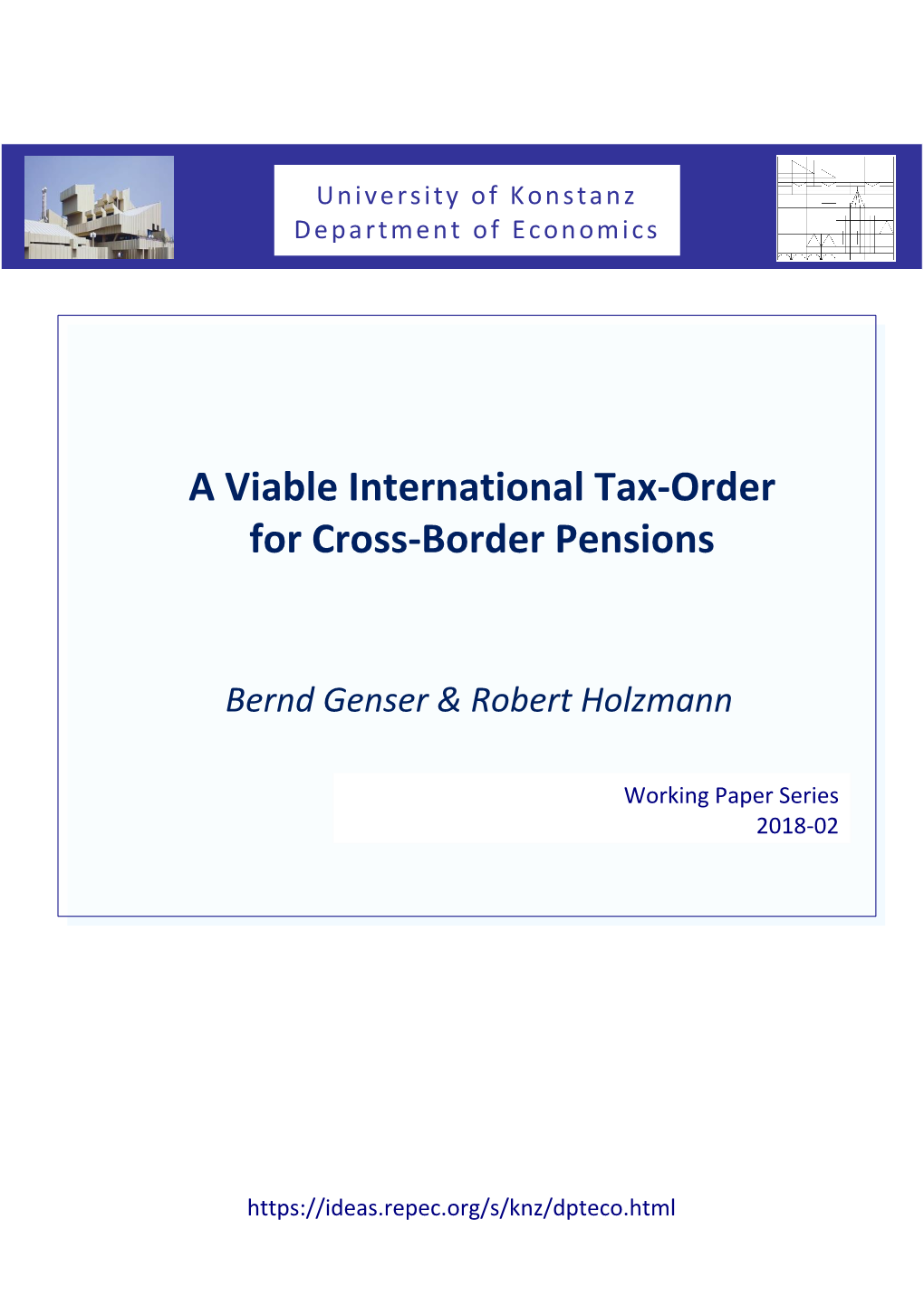 A Viable International Tax-Order for Cross-Border Pensions