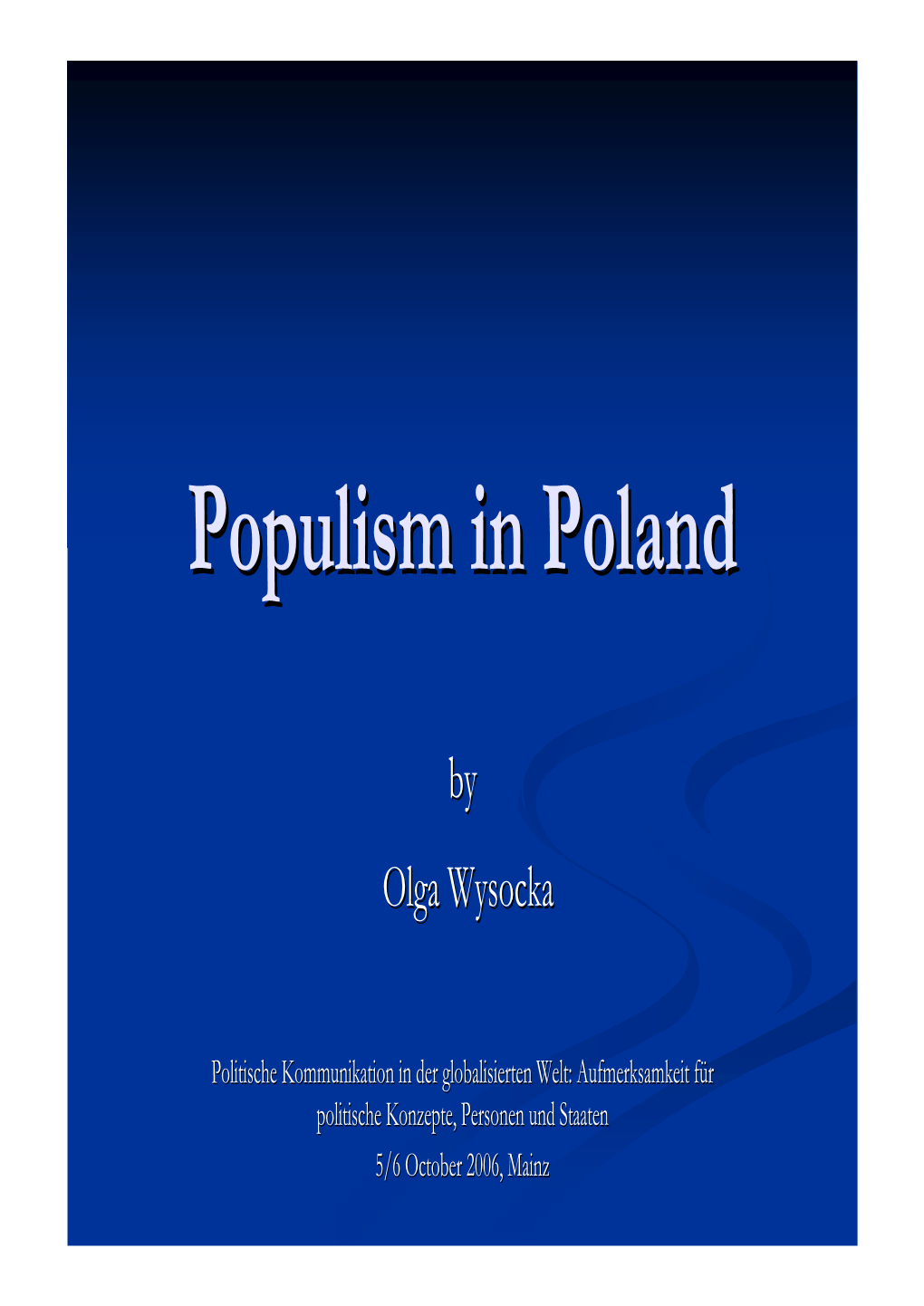 Populism in Poland