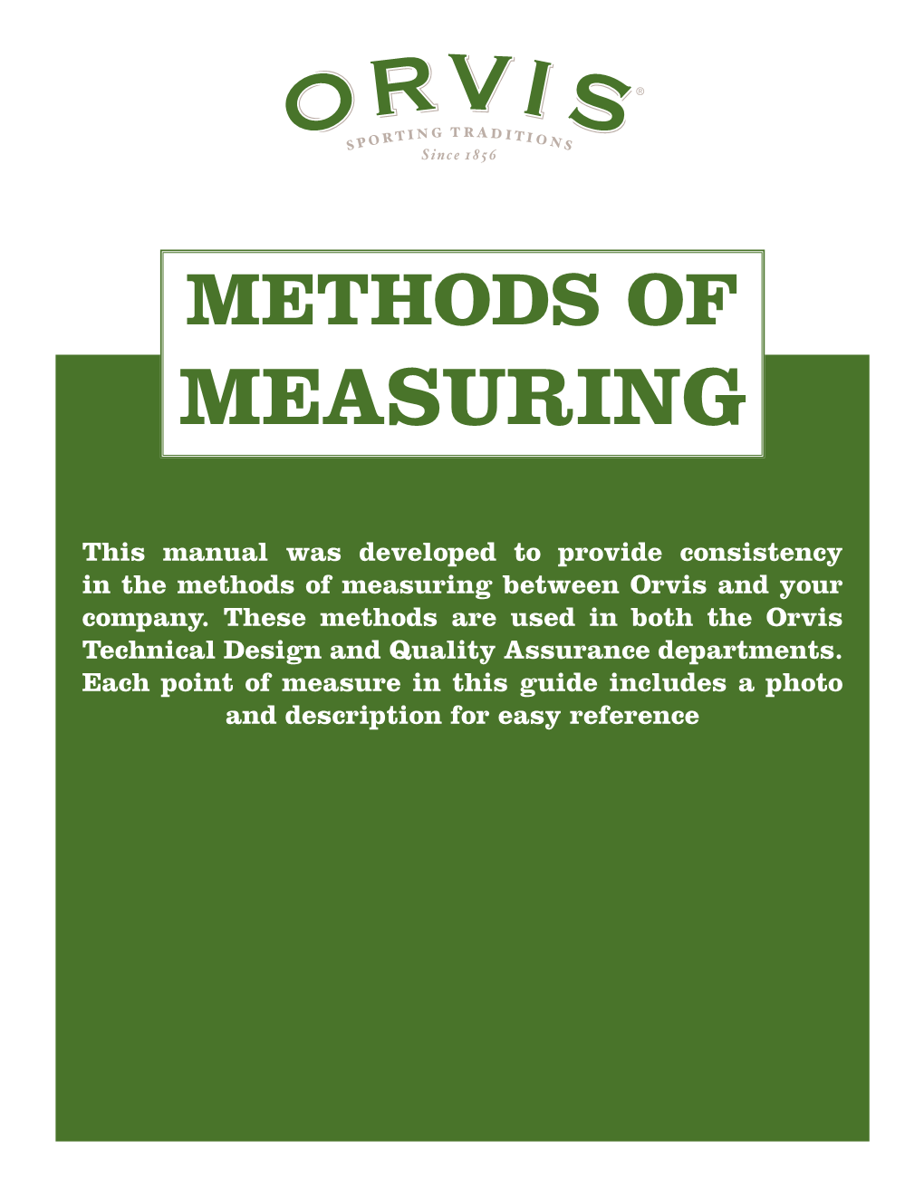 Methods of Measuring