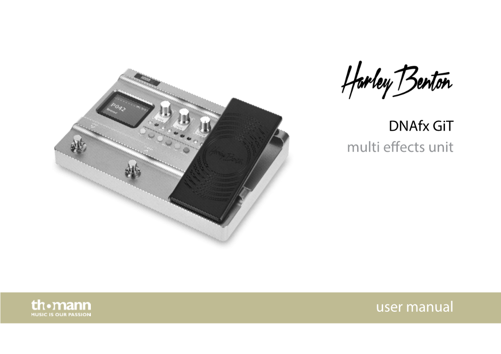 Dnafx Git Multi Effects Unit User Manual