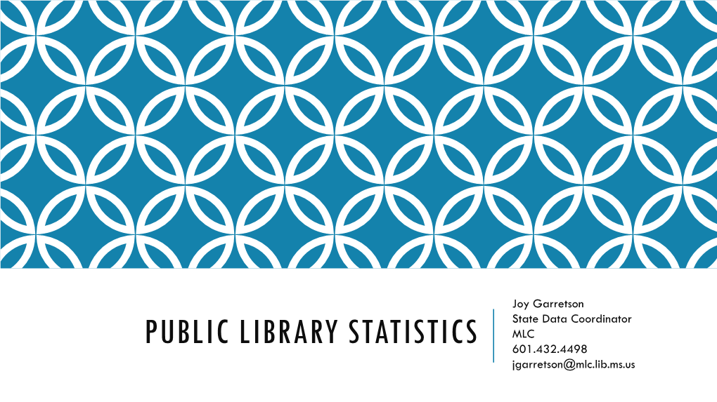 Public Library Statistics