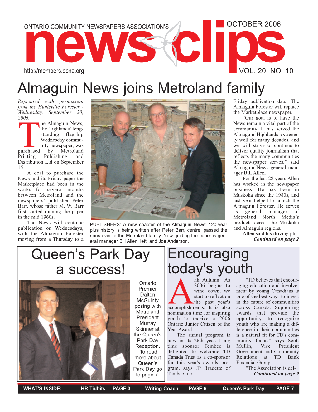 Almaguin News Joins Metroland Family Queen's Park Day a Success