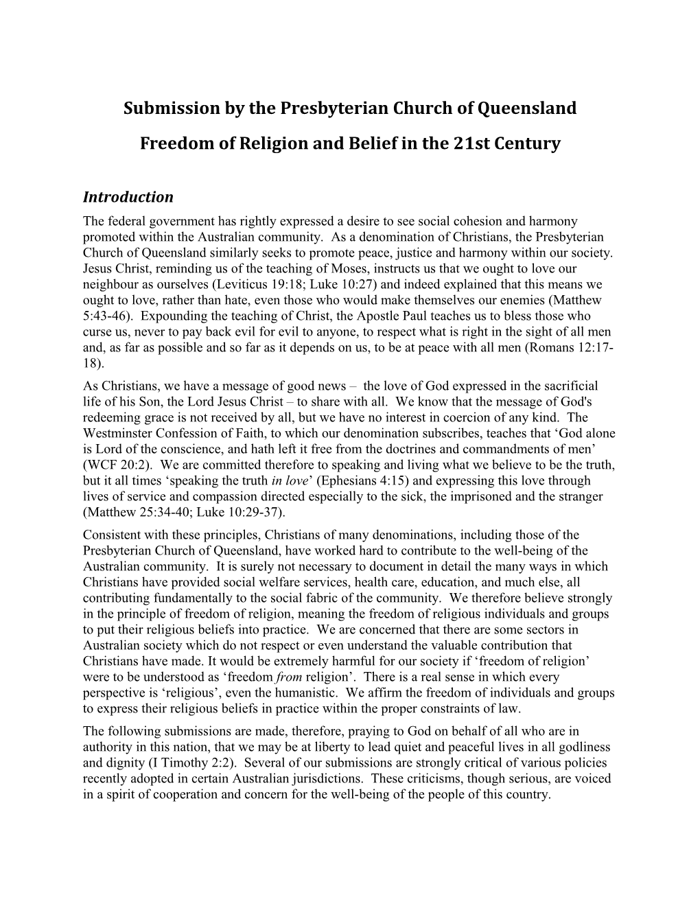 Freedom of Religion and Belief in the 21St Century s1