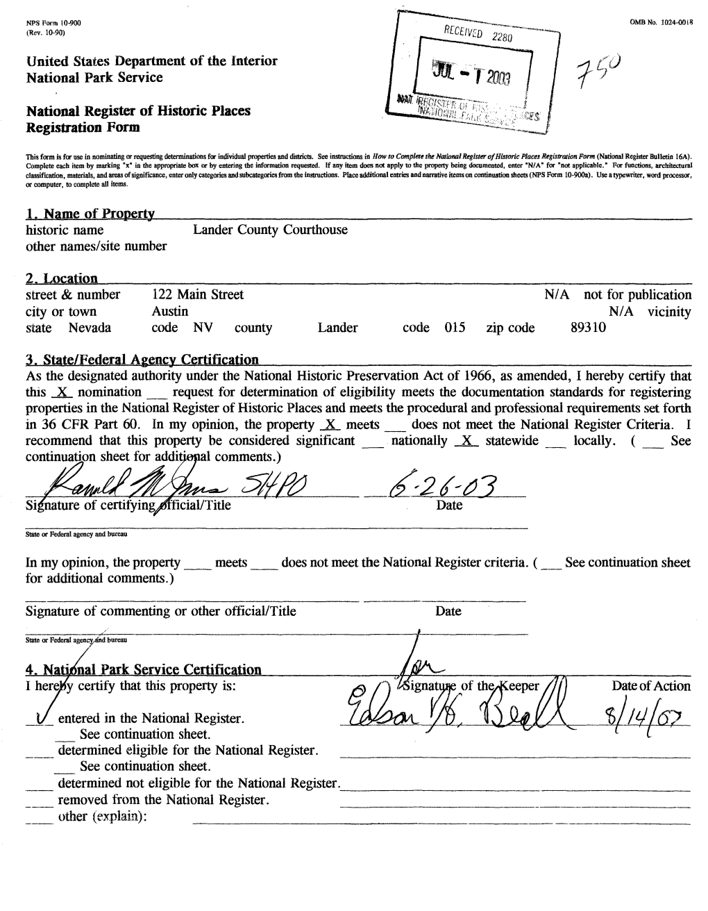 National Register of Historic Places Registration Form