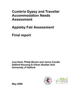 Cumbria Gypsy and Traveller Accommodation Needs Assessment