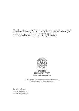 Embedding Mono Code in Unmanaged Applications on GNU/Linux