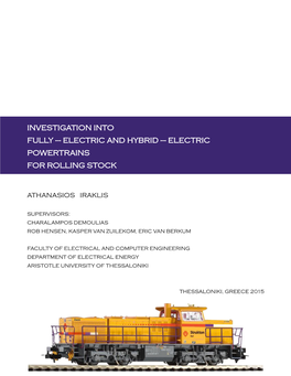 Electric and Hybrid – Electric Powertrains for Rolling Stock