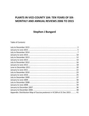 Vice-County 104: 2006 Report