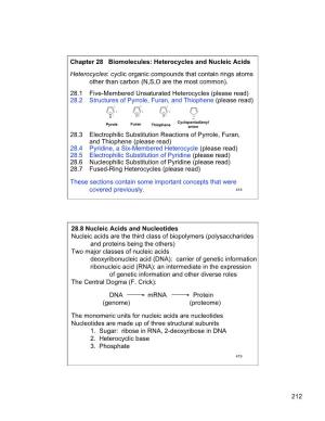 212 Chapter 28 Biomolecules: Heterocycles and Nucleic Acids