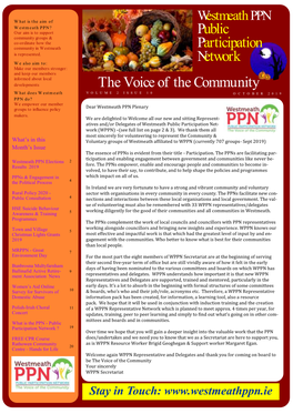 Public Participation Network the Voice of the Community
