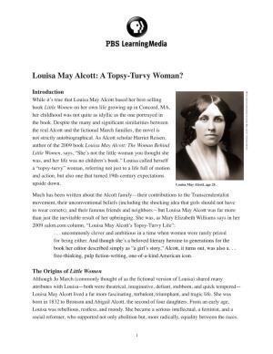 Louisa May Alcott: a Topsy-Turvy Woman?