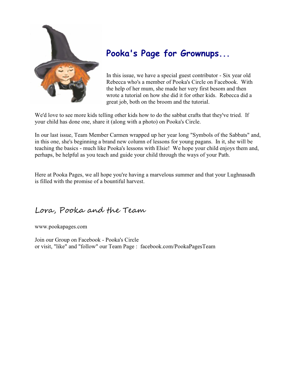 Pooka's Page for Grownups