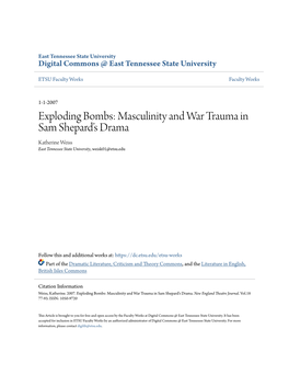 Masculinity and War Trauma in Sam Shepardâ•Žs Drama